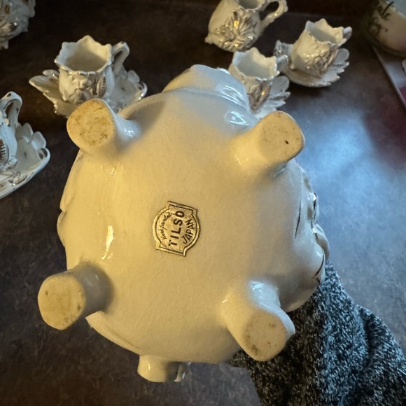 Vintage Tilso tea set rare, excellent condition!!! Leaves ivory, gold HTF!!!LOOK - Picture 3 of 12